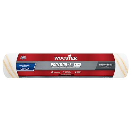 Wooster 14" Paint Roller Cover, 1/2" Nap, Woven Fabric RR667-14